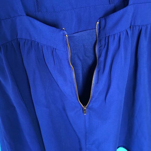 Fifty Street Casual Blue Mini Dress with Open Back Fit and Flare size Small - Picture 11 of 13